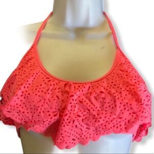 Victoria's Secret Coral Laser‎ Cut Bikini Top